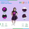 imageBarbie Girls Metallic Print TShirt and Tulle Mesh Skirt Toddler to Big KidBlack  Pink Foil