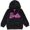 imageBarbie Girls Velour Matching Family Zip Up Hoodie Toddler to Adult Sizes 2T  2XLBlack