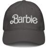 imageBarbie White Logo Adjustable Baseball HatAsphalt Grey