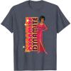 imageBarbie  1980s Black Barbie Vertical Dynamite Logo TShirtHeather Blue