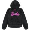imageBarbie Girls Velour Matching Family Zip Up Hoodie Toddler to Adult Sizes 2T  2XLBlack