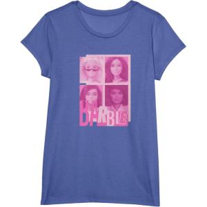 imageBarbie  Barbie Mixed Logo Grid TShirtBright Blue Heather