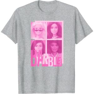 imageBarbie  Barbie Mixed Logo Grid TShirtHeather Grey