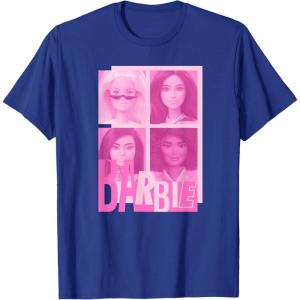 imageBarbie  Barbie Mixed Logo Grid TShirtRoyal Blue