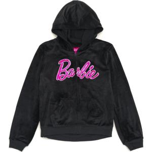imageBarbie Girls Velour Matching Family Zip Up Hoodie Toddler to Adult Sizes 2T  2XLBlack