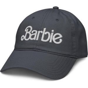 imageBarbie White Logo Adjustable Baseball HatNavy Blue
