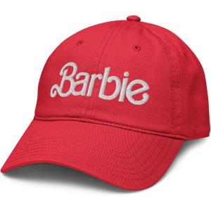 imageBarbie White Logo Adjustable Baseball HatRed