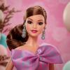 imageBarbie Signature Birthday Wishes Doll Collectible Fashion Doll in Satiny Pink Dress with Wavy Brown Hair