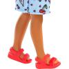 imageBarbie Chelsea Doll Small Boy Doll Wearing Removable OnePiece with Dinosaur Print ampamp White Shoes Blond Hair ampamp Blue EyesGirl  Blue Dress