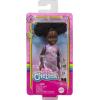 imageBarbie Chelsea Doll Small Boy Doll Wearing Removable OnePiece with Dinosaur Print ampamp White Shoes Blond Hair ampamp Blue EyesGirl  Purple Dress