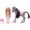 imageBarbie Chelsea Doll ampamp Toy Horse Set Includes Helmet Accessory ampamp Saddle Small Doll Bends at Knees to Ride Gray Pony