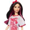 imageBarbie Fashionistas Doll 214 Black Wavy Hair with Twist n Turn Dress ampamp Accessories 65th Anniversary Collectible ToyDoll