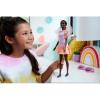 imageBarbie Fashionistas Doll 216 with Tall Body ampamp Black Hair in Low Ponytail in Pink ampamp Peach Party Dress 65th Anniversary Collectible Toy