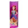 imageBarbie Fashionistas Doll 232 with Red Hair Wearing Sporty B Jersey Top and Pleated Purple Skirt with Watch and Sneakers