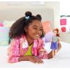 imageBarbie Fashionistas Doll 232 with Red Hair Wearing Sporty B Jersey Top and Pleated Purple Skirt with Watch and Sneakers