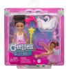 imageBarbie Toys Chelsea Ballerina Set Career Brunette Small Doll with 5 DanceThemed Accessories Including Swan Wings