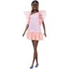 imageBarbie Fashionistas Doll 216 with Tall Body ampamp Black Hair in Low Ponytail in Pink ampamp Peach Party Dress 65th Anniversary Collectible Toy