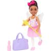 imageBarbie Toys Chelsea Ballerina Set Career Brunette Small Doll with 5 DanceThemed Accessories Including Swan Wings
