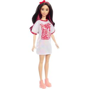 imageBarbie Fashionistas Doll 214 Black Wavy Hair with Twist n Turn Dress ampamp Accessories 65th Anniversary Collectible ToyDoll