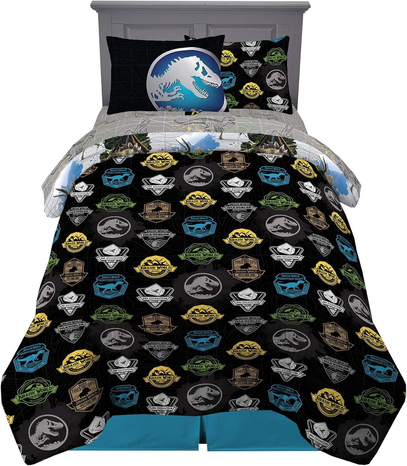 imageFranco Barbie Barbiecore Bedding Super Soft Comforter and Sheet Set with Sham 7 Piece Full Size Official Licensed ProductJurassic World