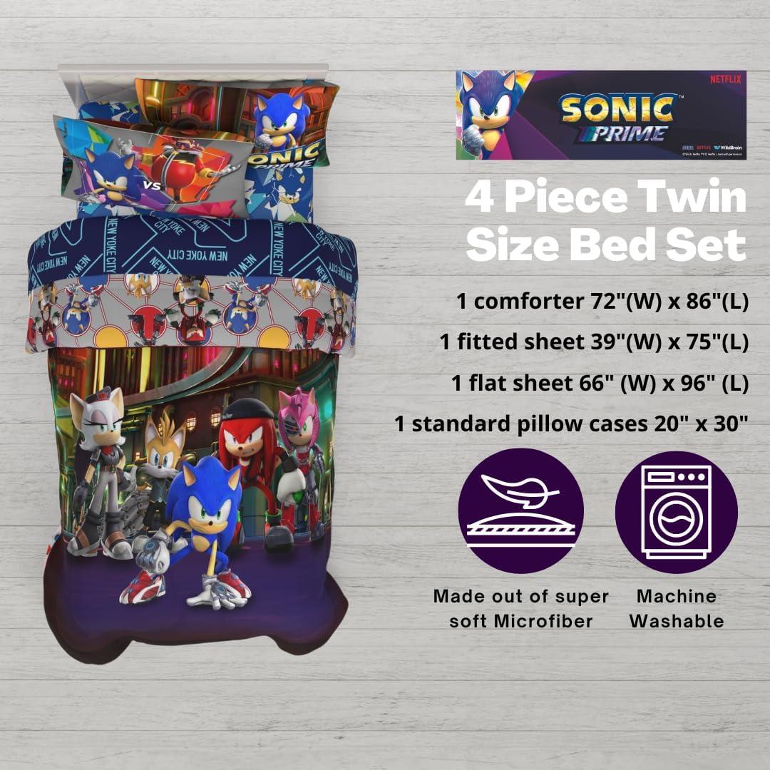 imageFranco Barbie Barbiecore Bedding Super Soft Comforter and Sheet Set with Sham 7 Piece Full Size Official Licensed ProductSonic Prime
