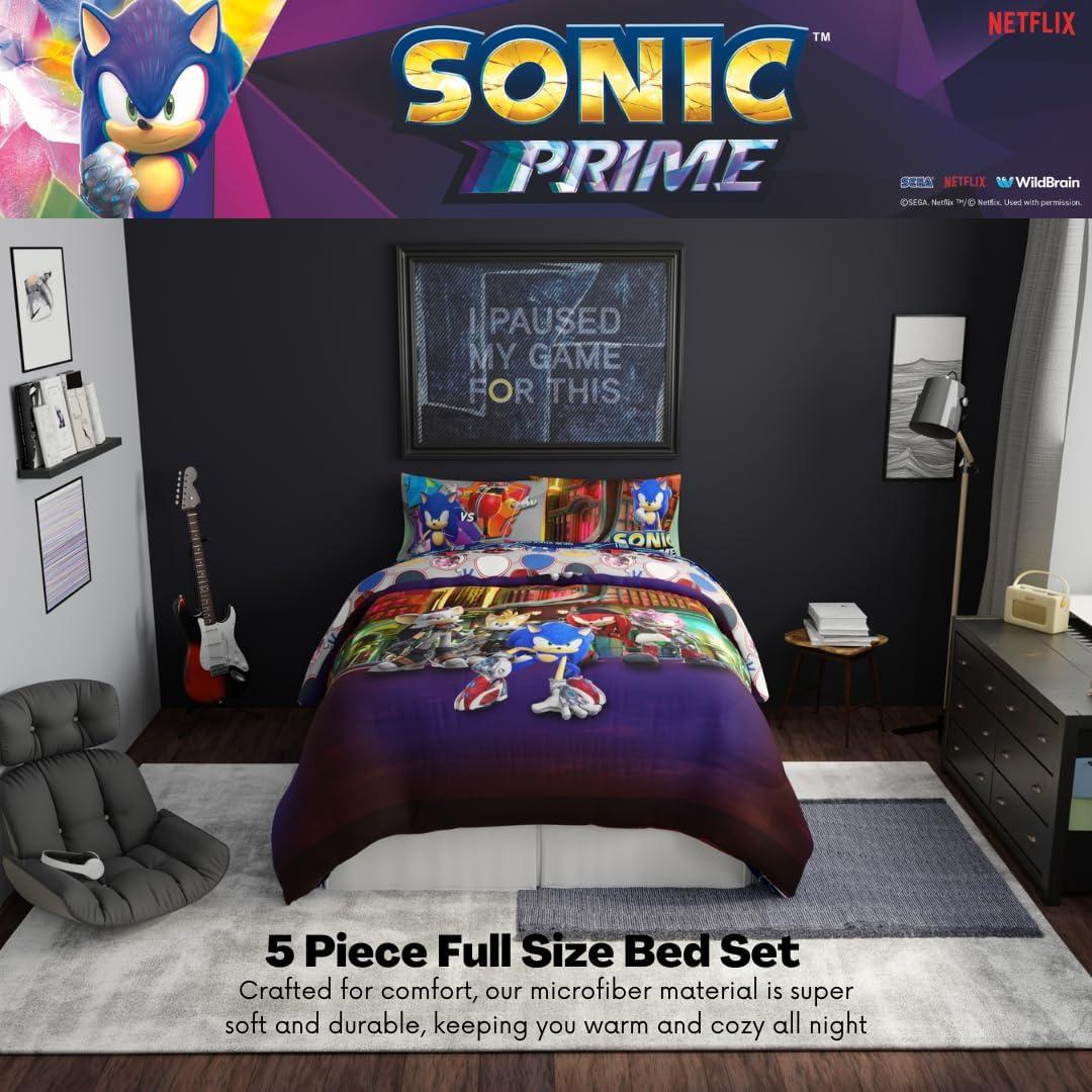 imageFranco Barbie Barbiecore Bedding Super Soft Comforter and Sheet Set with Sham 7 Piece Full Size Official Licensed ProductSonic Prime