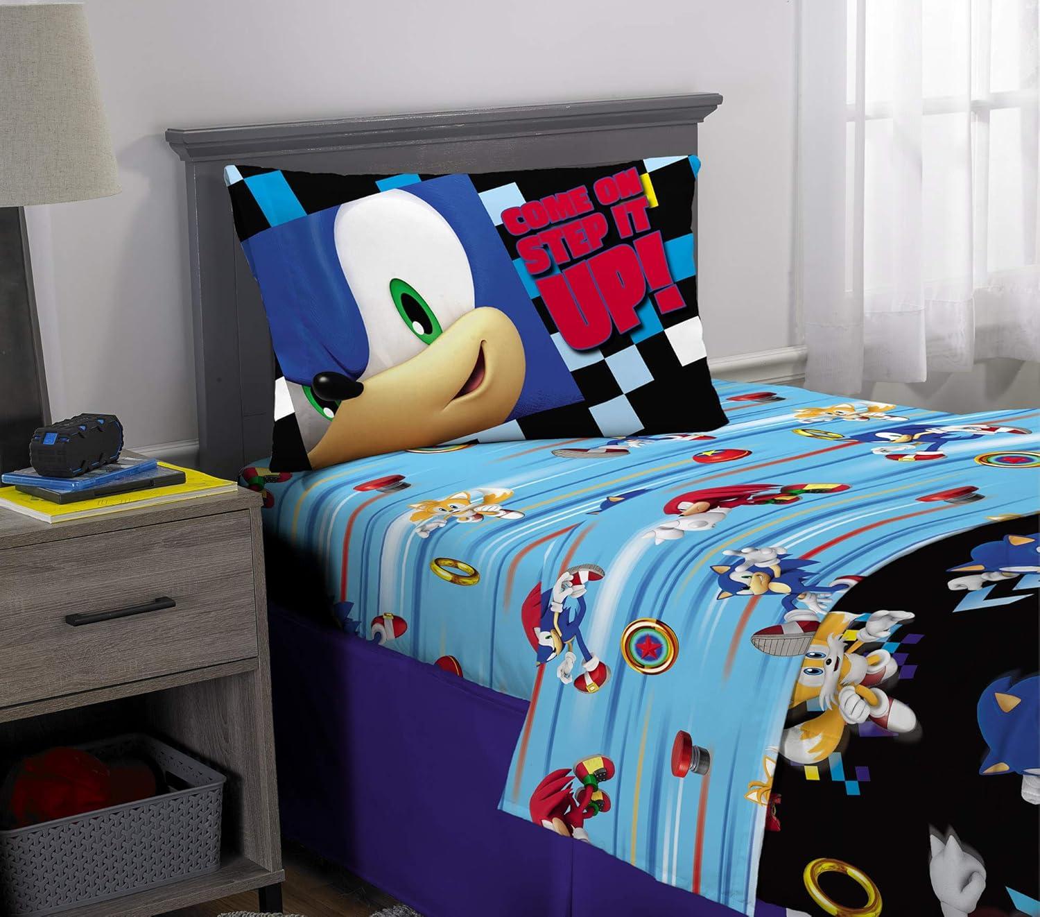 imageFranco Barbie Barbiecore Bedding Super Soft Comforter and Sheet Set with Sham 7 Piece Full Size Official Licensed ProductSonic the Hedgehog