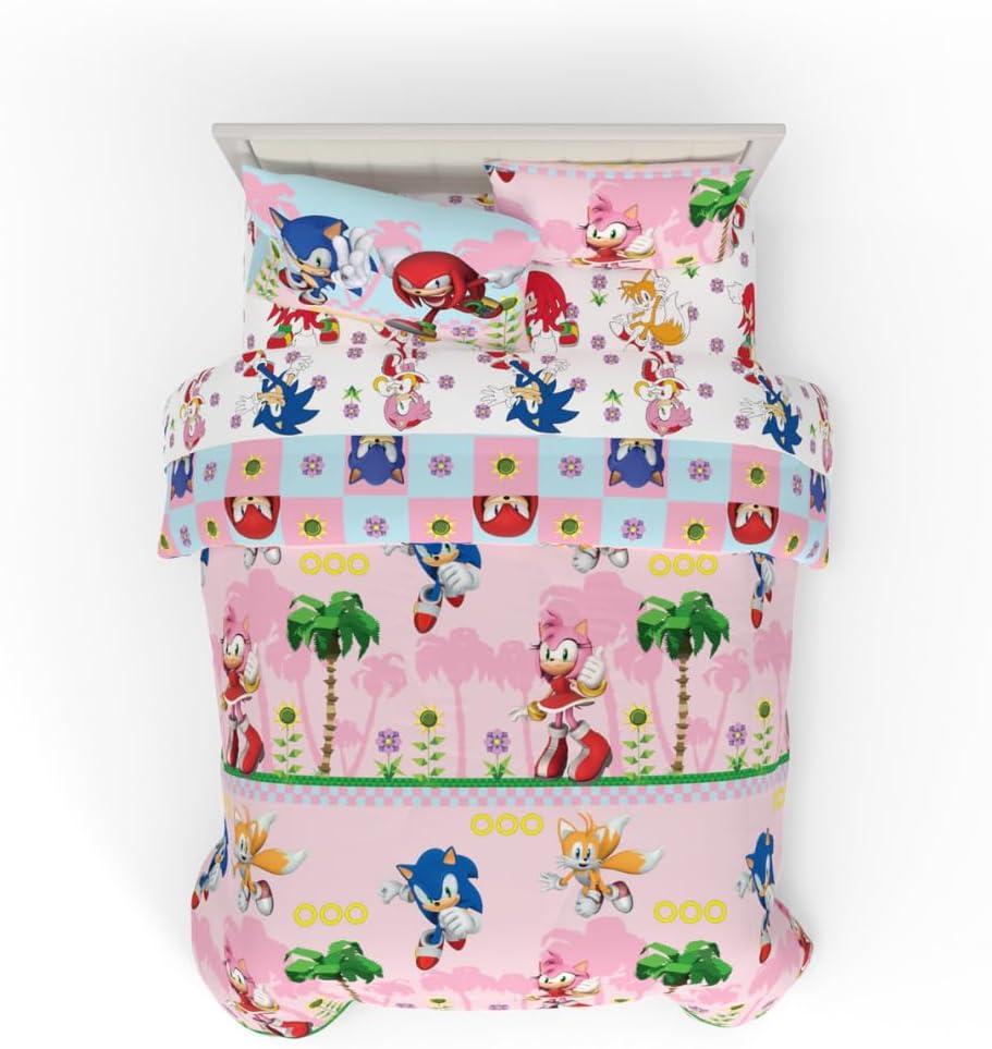 imageFranco Barbie Barbiecore Bedding Super Soft Comforter and Sheet Set with Sham 7 Piece Full Size Official Licensed ProductSonic the Hedgehog Girl
