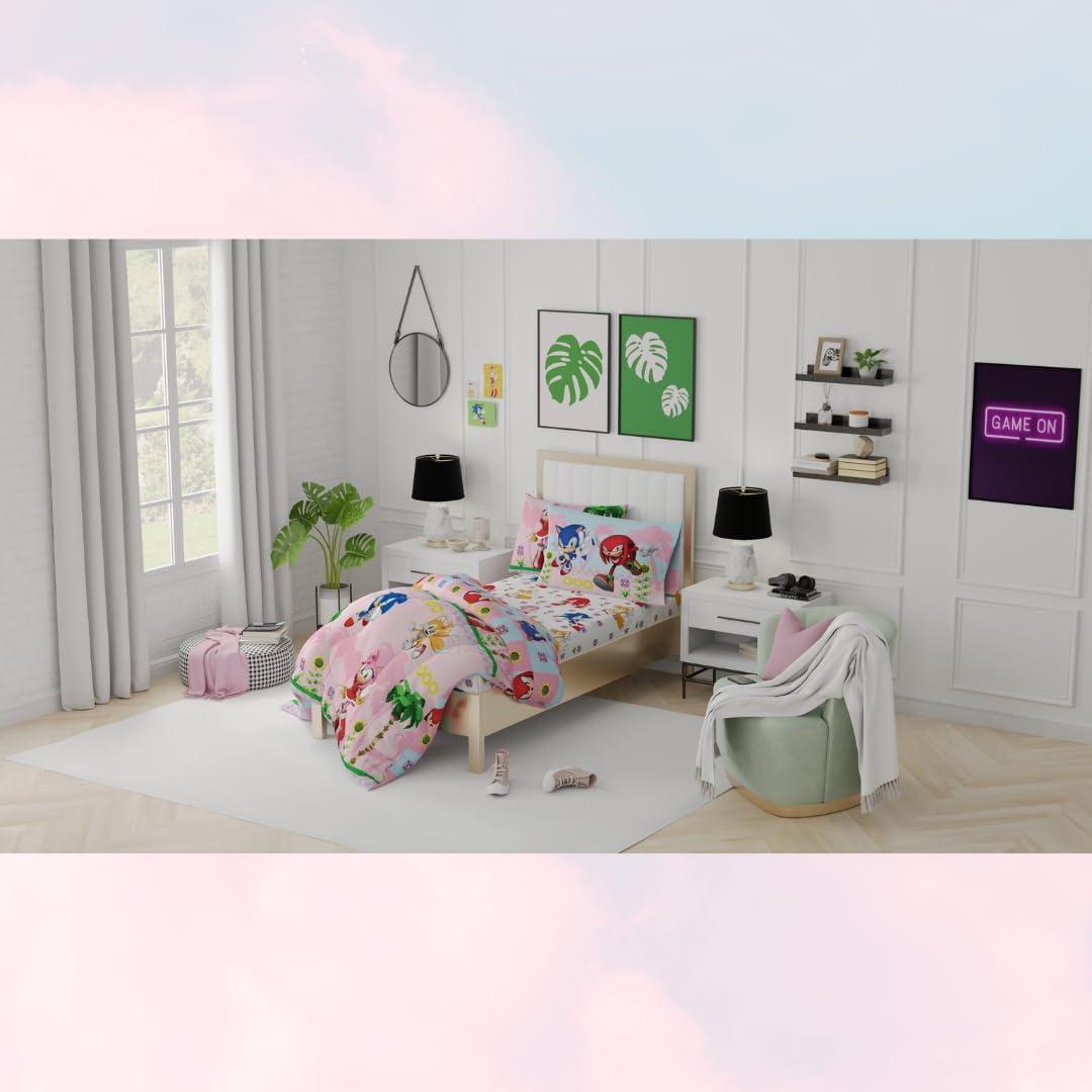 imageFranco Barbie Barbiecore Bedding Super Soft Comforter and Sheet Set with Sham 7 Piece Full Size Official Licensed ProductSonic the Hedgehog Girl