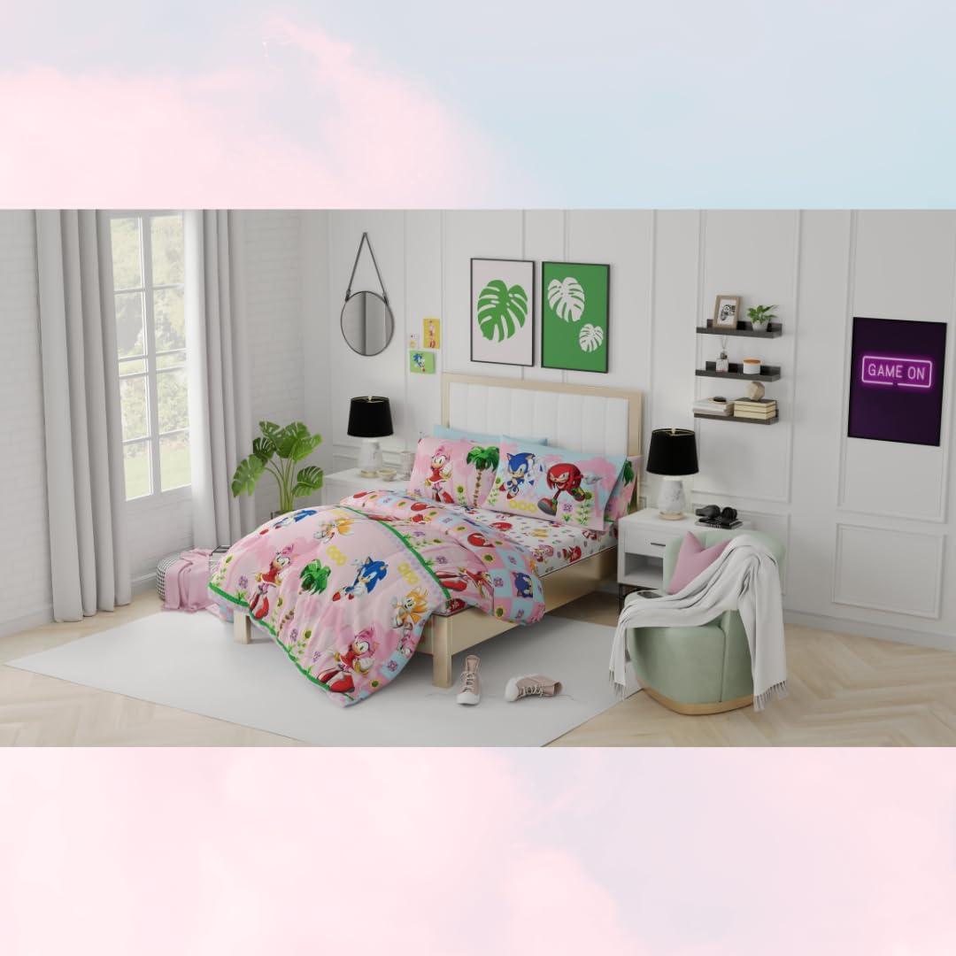 imageFranco Barbie Barbiecore Bedding Super Soft Comforter and Sheet Set with Sham 7 Piece Full Size Official Licensed ProductSonic the Hedgehog Girl
