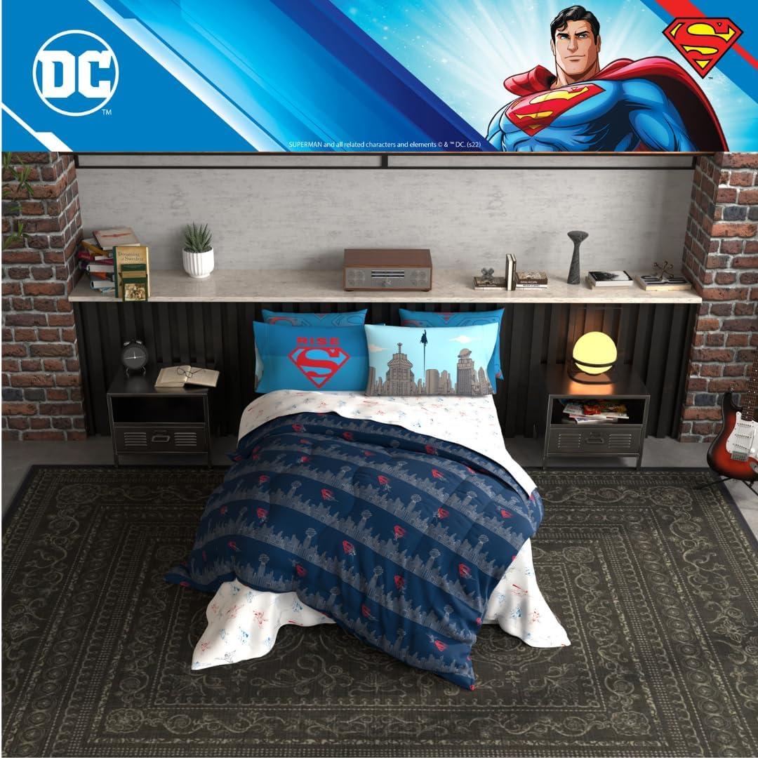 imageFranco Barbie Barbiecore Bedding Super Soft Comforter and Sheet Set with Sham 7 Piece Full Size Official Licensed ProductSuperman
