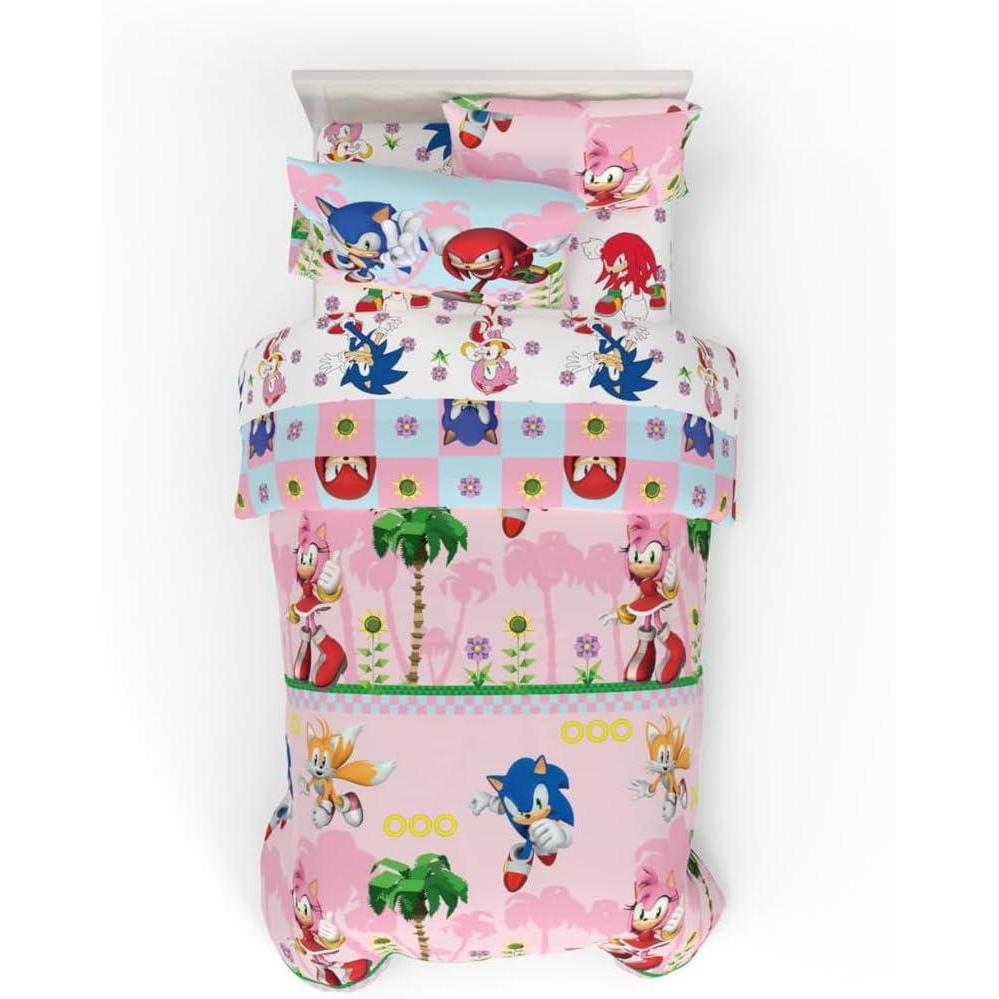 imageFranco Barbie Barbiecore Bedding Super Soft Comforter and Sheet Set with Sham 7 Piece Full Size Official Licensed ProductSonic the Hedgehog Girl