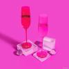 imageDragon Glassware x Barbie Champagne Flutes Glass  8 oz Pink and Magenta Crystal Champagne Glasses Set of 2  Mimosa and Cocktail DrinkwareBarbie