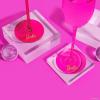 imageDragon Glassware x Barbie Champagne Flutes Glass  8 oz Pink and Magenta Crystal Champagne Glasses Set of 2  Mimosa and Cocktail DrinkwareBarbie
