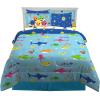 imageFranco Barbie Barbiecore Bedding Super Soft Comforter and Sheet Set with Sham 7 Piece Full Size Official Licensed ProductBaby Shark