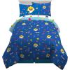 imageFranco Barbie Barbiecore Bedding Super Soft Comforter and Sheet Set with Sham 7 Piece Full Size Official Licensed ProductBaby Shark
