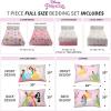 imageFranco Barbie Barbiecore Bedding Super Soft Comforter and Sheet Set with Sham 7 Piece Full Size Official Licensed ProductDisney Princess