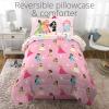 imageFranco Barbie Barbiecore Bedding Super Soft Comforter and Sheet Set with Sham 7 Piece Full Size Official Licensed ProductDisney Princess