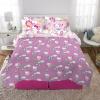 imageFranco Barbie Barbiecore Bedding Super Soft Comforter and Sheet Set with Sham 7 Piece Full Size Official Licensed ProductHello Kitty  Rainbow Garden