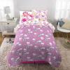 imageFranco Barbie Barbiecore Bedding Super Soft Comforter and Sheet Set with Sham 7 Piece Full Size Official Licensed ProductHello Kitty  Rainbow Garden