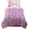 imageFranco Barbie Barbiecore Bedding Super Soft Comforter and Sheet Set with Sham 7 Piece Full Size Official Licensed ProductHello Kitty  Rainbow Garden