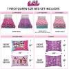 imageFranco Barbie Barbiecore Bedding Super Soft Comforter and Sheet Set with Sham 7 Piece Full Size Official Licensed ProductLol Surprise