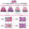 imageFranco Barbie Barbiecore Bedding Super Soft Comforter and Sheet Set with Sham 7 Piece Full Size Official Licensed ProductLol Surprise