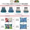 imageFranco Barbie Barbiecore Bedding Super Soft Comforter and Sheet Set with Sham 7 Piece Full Size Official Licensed ProductMario
