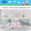 imageFranco Barbie Barbiecore Bedding Super Soft Comforter and Sheet Set with Sham 7 Piece Full Size Official Licensed ProductPeppa Pig