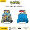 imageFranco Barbie Barbiecore Bedding Super Soft Comforter and Sheet Set with Sham 7 Piece Full Size Official Licensed ProductPokemon