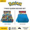 imageFranco Barbie Barbiecore Bedding Super Soft Comforter and Sheet Set with Sham 7 Piece Full Size Official Licensed ProductPokemon
