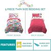 imageFranco Barbie Barbiecore Bedding Super Soft Comforter and Sheet Set with Sham 7 Piece Full Size Official Licensed ProductSquishmallows