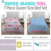 imageFranco Barbie Barbiecore Bedding Super Soft Comforter and Sheet Set with Sham 7 Piece Full Size Official Licensed ProductSuper Mario Girl