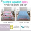 imageFranco Barbie Barbiecore Bedding Super Soft Comforter and Sheet Set with Sham 7 Piece Full Size Official Licensed ProductSuper Mario Girl